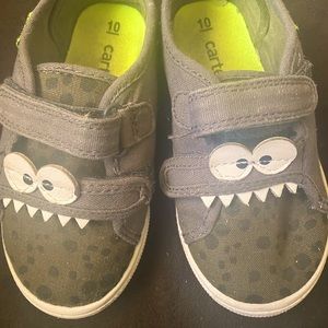 Carter’s size 10C monster kids shoes.